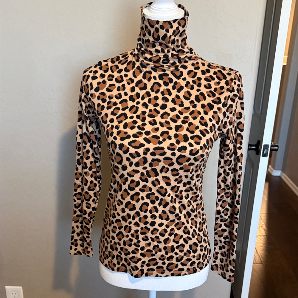 Ann Taylor Weekend Animal Print Top